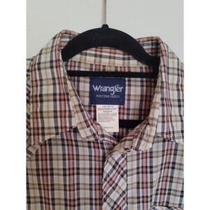 Wrangler Western Shirts Pearl Snap Plaid Size 1X
